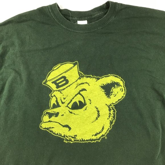 Mens long sleeve shirt tee t-shirt xl Bear green yellow graphic unisex - Picture 6 of 6